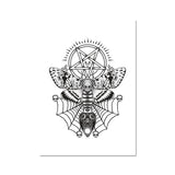 Deaths Head Hawk Moth Pentagram Fine Art Print