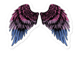 Spread Your Wings Bi Pride Kiss Cut Sticker