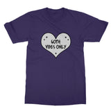 Goth Vibes Only Grey and Black Punk Heart Softstyle T-Shirt