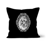 The Queen Gothic Crowned Skull Cameo Cushion