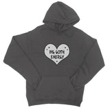 Big Goth Energy Grey and Black Heart Hoodie