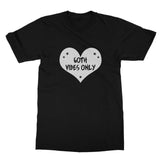 Goth Vibes Only Grey and Black Punk Heart Softstyle T-Shirt
