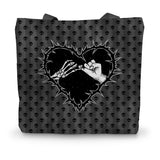 A Promise to the Dead Grey Patterned Canvas Tote Bag