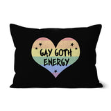 Gay Goth Energy LGBTQ Punk Pride Heart Cushion