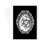 The Queen Gothic Crowned Skull Cameo Greeting Card