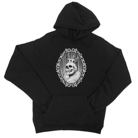The King Gothic Crowned Skull Cameo College Hoodie