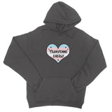 Transfemme Energy Trans Transgender Pride Heart College Hoodie