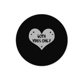 Goth Vibes Only Grey and Black Punk Heart Glass Chopping Board