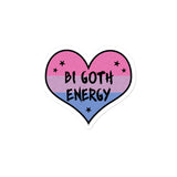 Bi Goth Energy LGBTQ Punk Bisexual Pride Heart Sticker