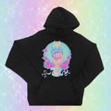 Fight Like A Girl Polka Dot Blue Crystals Hoodie