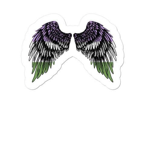 Spread Your Wings Genderqueer Kiss Cut Pride Sticker