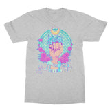 Fight Like A Girl Polka Dot Blue Crystals T-Shirt