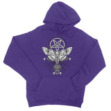 Deaths Head Hawk Moth Pentagram College Hoodie