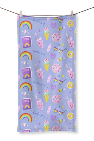 LGBTQ Pride Purple All Over Seamless Pattern Towel