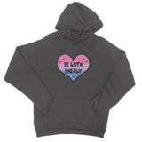 Bi Goth Energy LGBTQ Punk Bisexual Pride Heart College Hoodie
