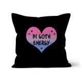 Bi Goth Energy LGBTQ Punk Bisexual Pride Heart Cushion