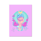 Fight Like A Girl Polka Dot Blue Crystals Fine Art Print