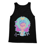 Fight Like A Girl Polka Dot Blue Crystals Tank Top