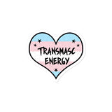 Transmasc Energy Trans Transgender Pride Heart Sticker