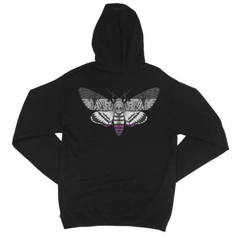 Asexual Pride Death Moth College Hoodie