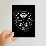 Grudges Never Die Ouija Planchette White Web Classic Postcard