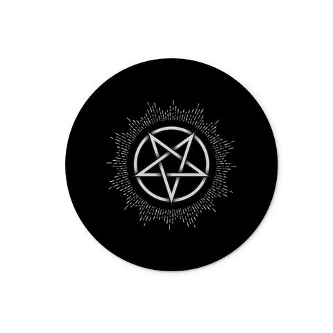 Glowing Pentagram Gothic Glass Chopping Board