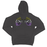 Spread Your Wings Non-Binary Pride College Hoodie