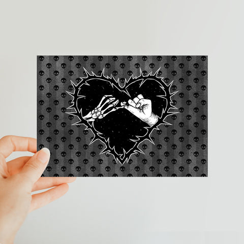A Promise to the Dead Grey Patterned Classic Postcard