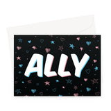 Trans Ally Transgender Pride Greeting Card