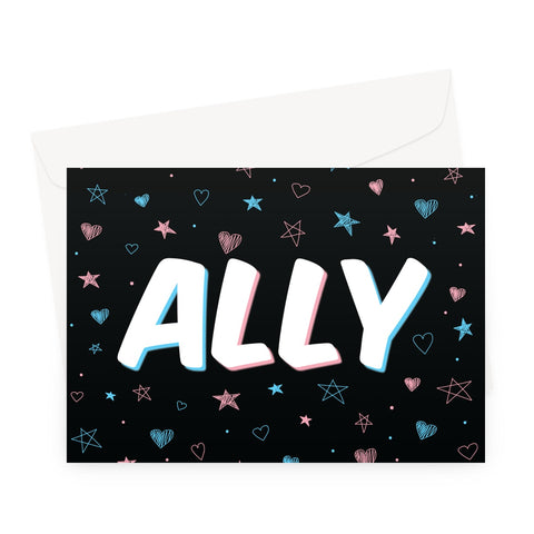 Trans Ally Transgender Pride Greeting Card