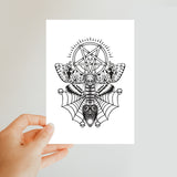 Deaths Head Hawk Moth Pentagram Classic Postcard