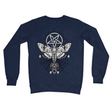 Deaths Head Hawk Moth Pentagram Crew Neck Sweatshirt