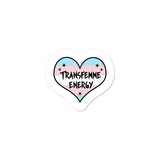 Transfemme Energy Trans Transgender Pride Heart Sticker
