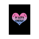 Bi Goth Energy LGBTQ Punk Bisexual Pride Heart Fine Art Print
