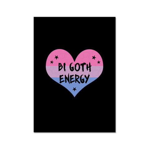 Bi Goth Energy LGBTQ Punk Bisexual Pride Heart Fine Art Print