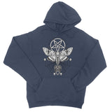 Deaths Head Hawk Moth Pentagram College Hoodie