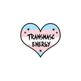 Transmasc Energy Trans Transgender Pride Heart Sticker