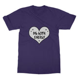 Big Goth Energy Grey and Black Heart T-Shirt