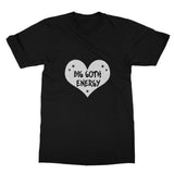 Big Goth Energy Grey and Black Heart T-Shirt