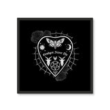 Grudges Never Die Ouija Planchette White Web Framed Photo Tile