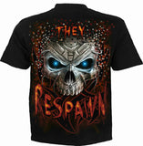 Spiral Direct RESPAWN Gamers Never Die Skeleton Grim Reaper Gaming T-shirt