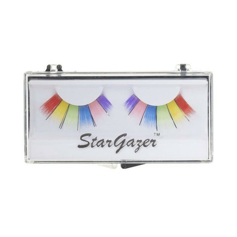 Stargazer Rainbow  # 9 Long False Eye Lashes with Adhesive Gay Pride