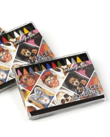 Stargazer Face Paint Colour Sticks Crayons x 12