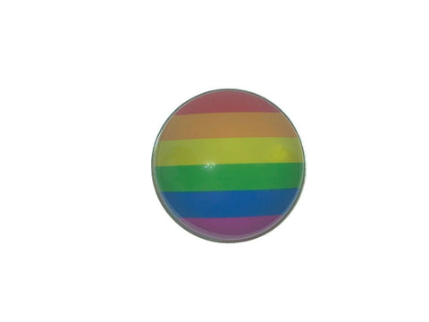Gay Pride Flag Round 3D Dome Badge Brooch LGBTQ Lesbian Transgender