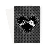 A Promise to the Dead Grey Patterned Greeting Card