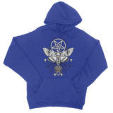 Deaths Head Hawk Moth Pentagram College Hoodie