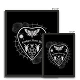 Grudges Never Die Ouija Planchette White Web Framed Photo Tile