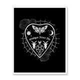 Grudges Never Die Ouija Planchette White Web Framed Photo Tile