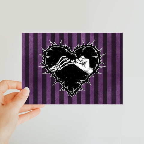 A Promise to the Dead Purple Patterned Classic Postcard