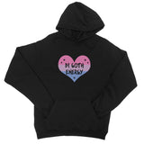 Bi Goth Energy LGBTQ Punk Bisexual Pride Heart College Hoodie
